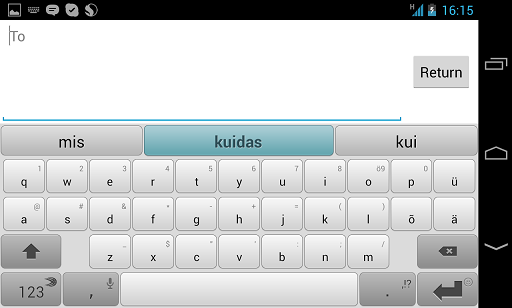 LG Google Nexus 4, Android 4.2.2 ja SwiftKey, telefon külje peal